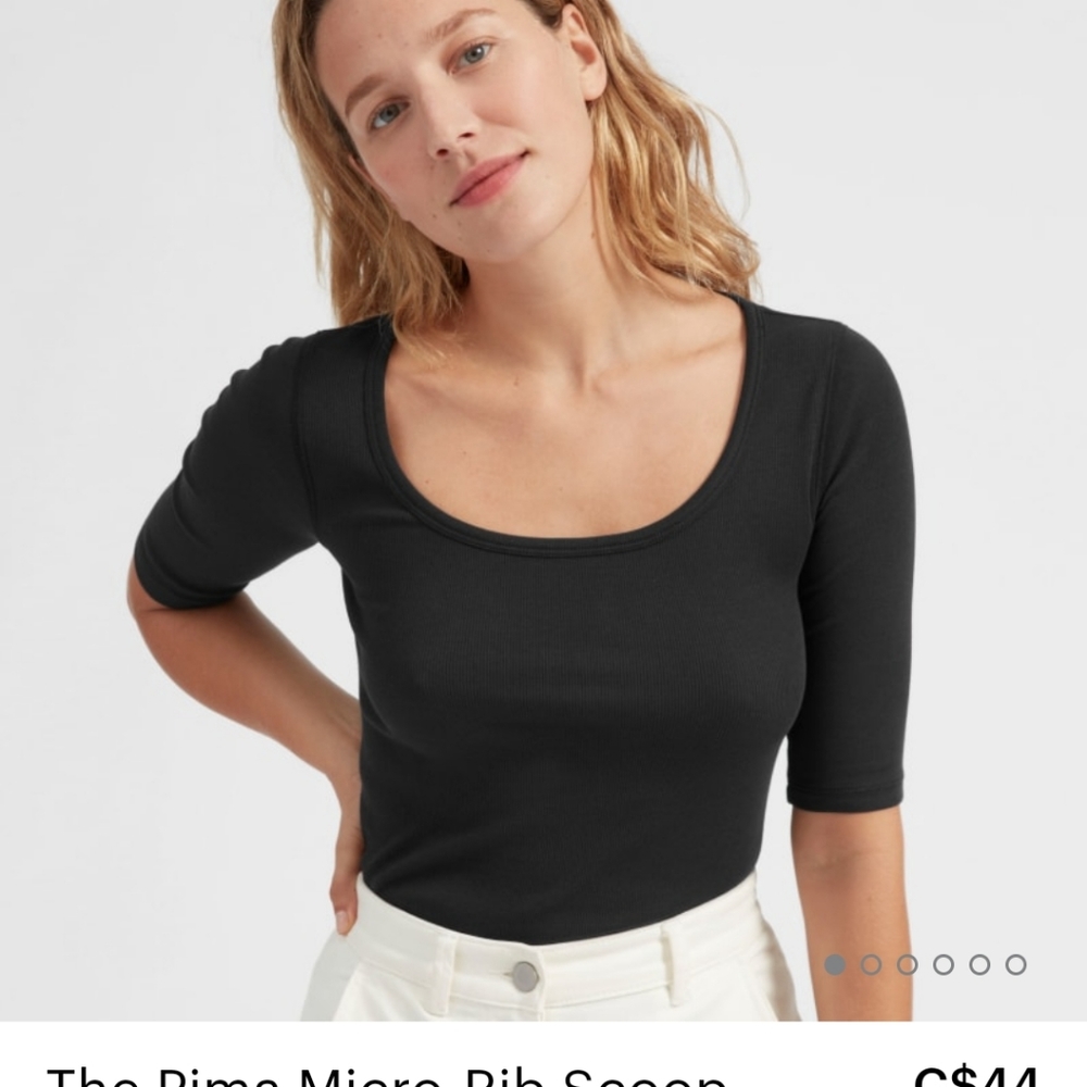 Everlane The Pima Micro-Rib Scoop-Neck Tees (3)